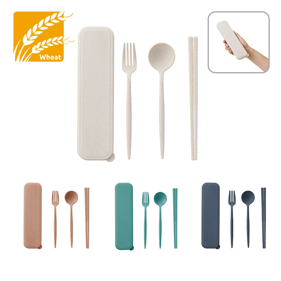 カトラリーセット麦わら入タイプロング(3点)