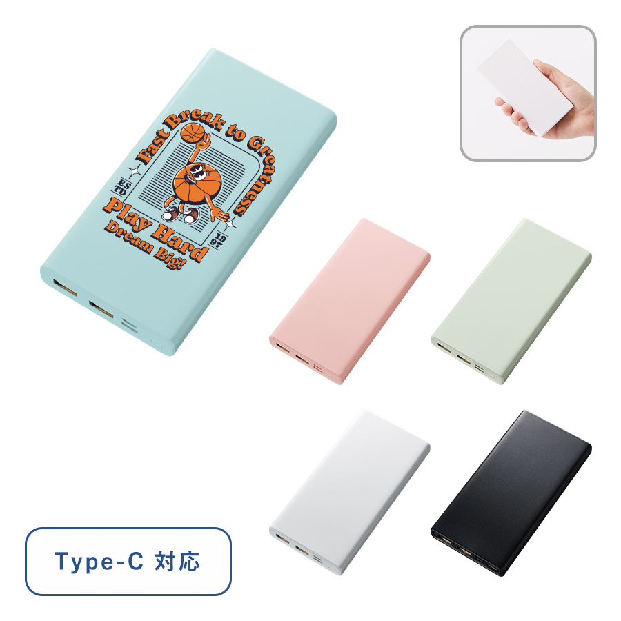 トートバッグ製作所 モバイルチャージャー　10000mAh　Type-C対応