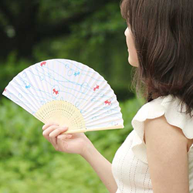 白竹扇子 流金