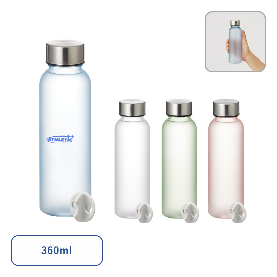 トートバッグ製作所 シリコンシェイカーボール＋目盛り付フロストボトル360mlセット