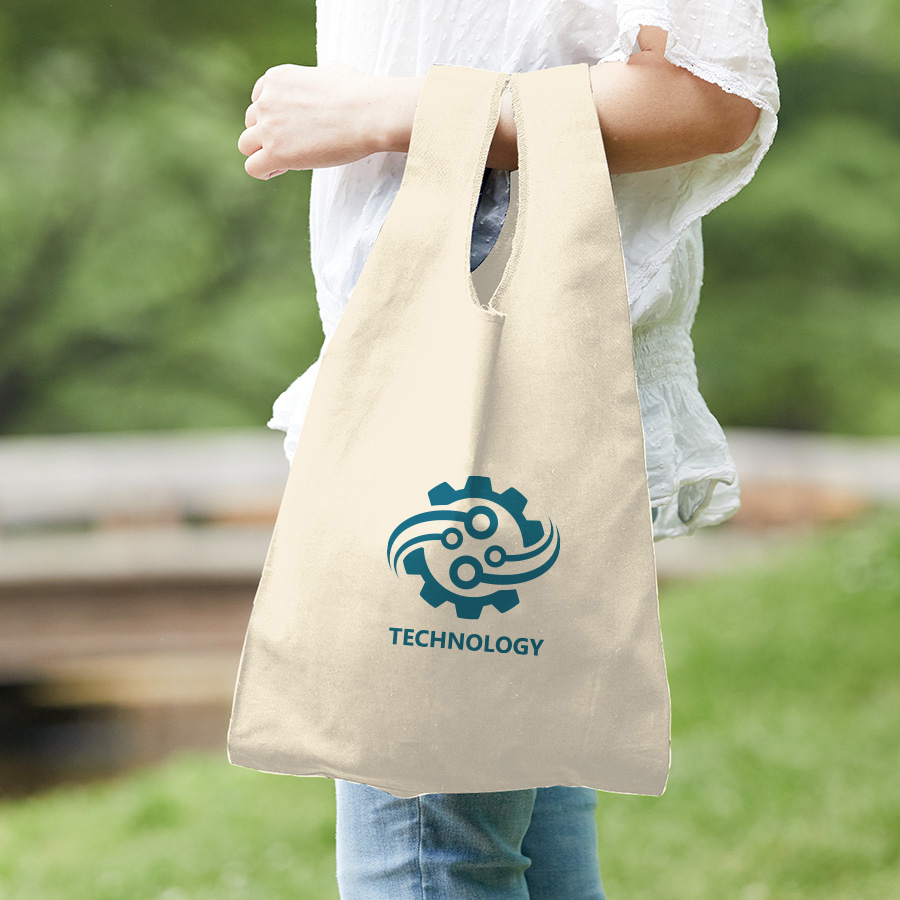 厚手コットンマルシェバッグ(M)　ナチュラル