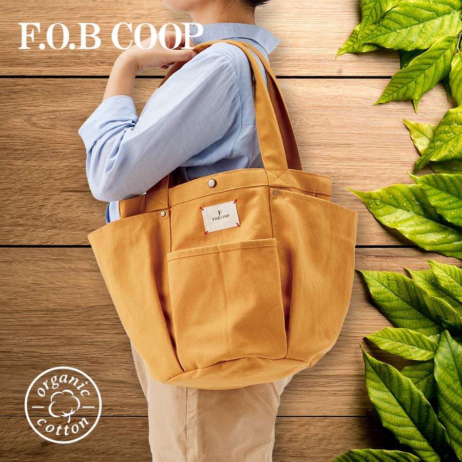 オリジナル　F.O.B　COOPオーガニックコットンガーデニングバッグ