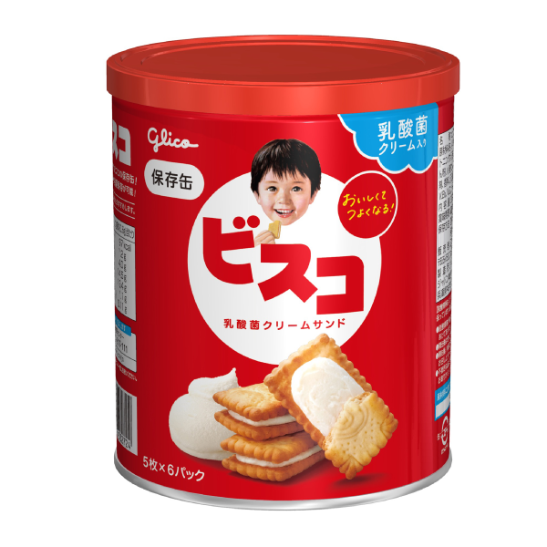 glico　ビスコ保存缶