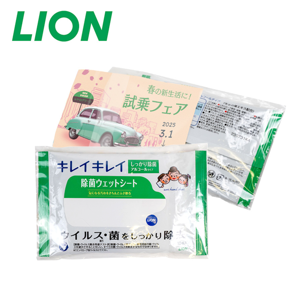 LION　ライオン　キレイキレイ除菌ウェットシート(アルコールタイプ)10枚入