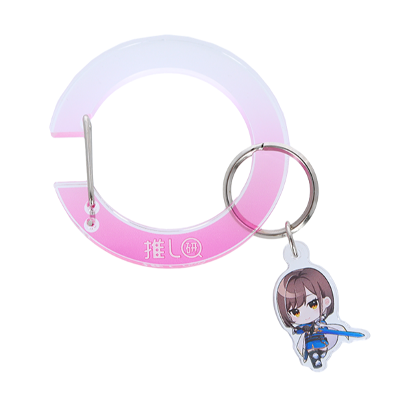 オリジナル　チャーム付きアクリルカラビナ　丸型
