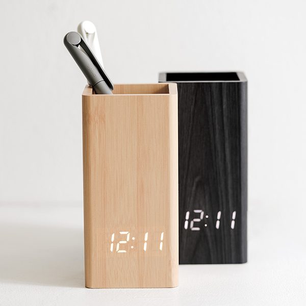 トートバッグ製作所 ウッドペンスタンドクロック