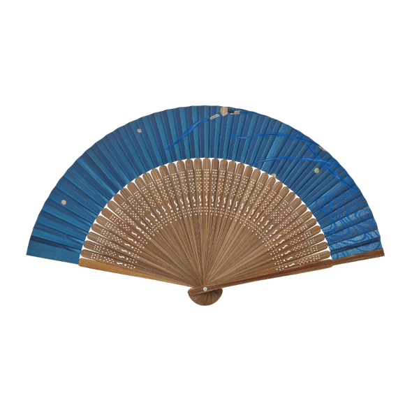 男物扇子　蛍(青)