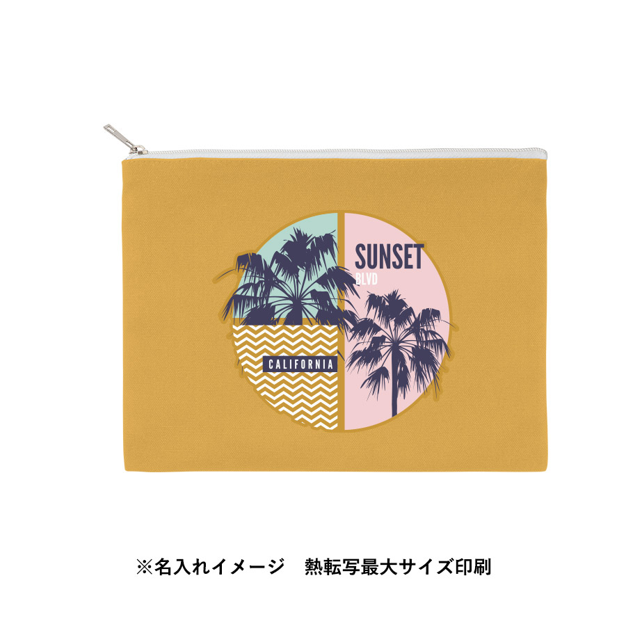 キャンバスフラットポーチ(L)