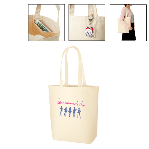 キャンバストートバッグ(M)　インナーポケット付　ナチュラル