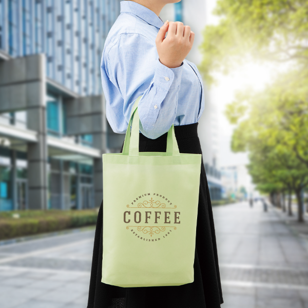 オリジナル　不織布A4ガゼットマチ付トートバッグ