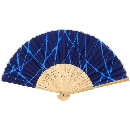 すす竹扇子 氷割紋様